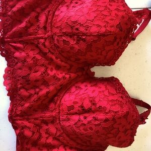 Red lace bustiers
